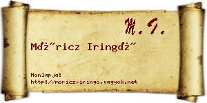 Móricz Iringó névjegykártya